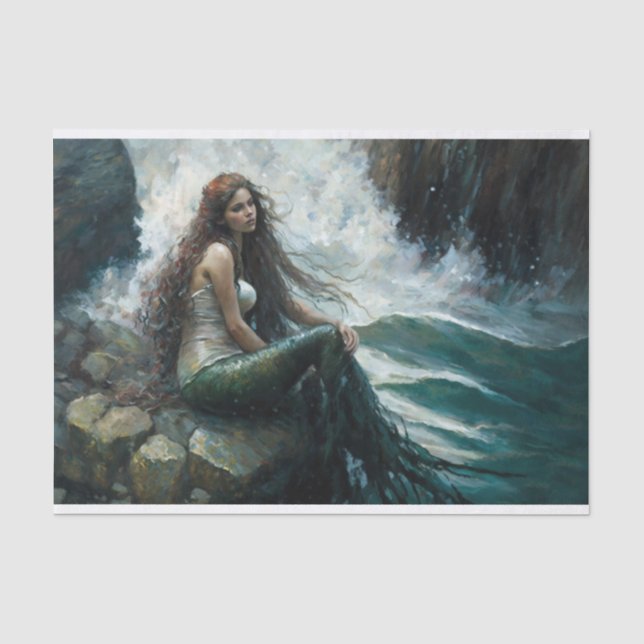 Papier Mousseline Pondering Mermaid (Recto)