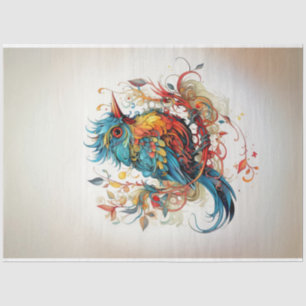 Papier Mousseline Pop art Oiseaux de Paradise Découpage