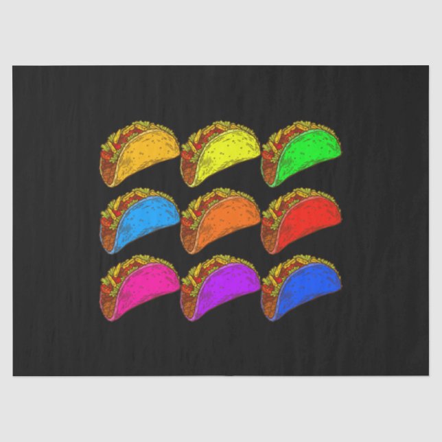Papier Mousseline Pop Art Taco (Recto)