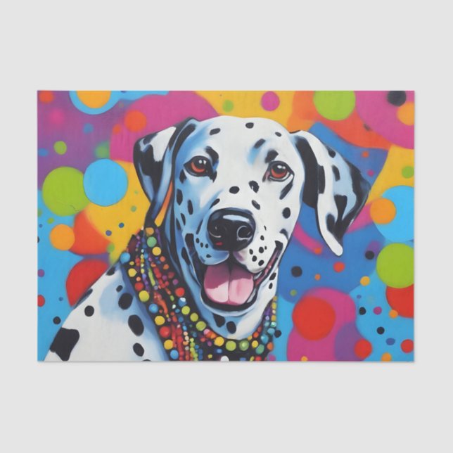 Papier Mousseline Pop Art Vibrant Dalmatie (Recto)