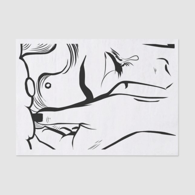 Papier Mousseline Pop Art Woman pleure (Recto)