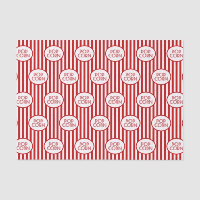 Papier Mousseline Popcorn mot art fête tissu amusant (Recto)
