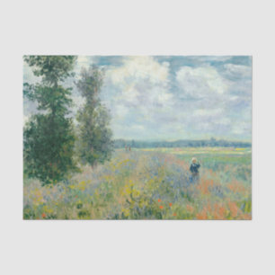 Papier Mousseline Poppy Fields near Argenteuil by Claude Monet