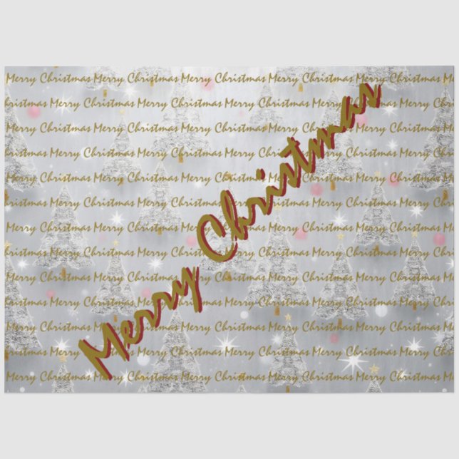 Papier Mousseline Popular Christmas Luxury Christmas Trees (Recto)
