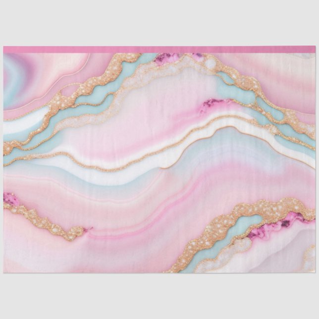 Papier Mousseline Porte rose clair Marbre Collection tendance (Recto)