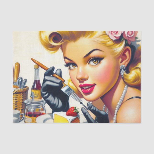 Papier Mousseline Portrait Belle broche vers le haut (Recto)