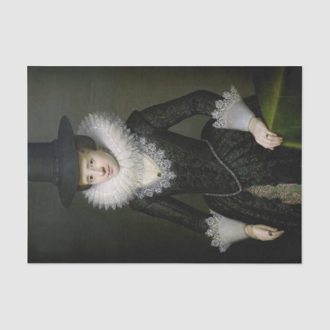Papier Mousseline Portrait d'Anna Boudaen Courten par Mesdach (Recto)