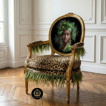 Portrait de femme noire glamour découpage de meubl