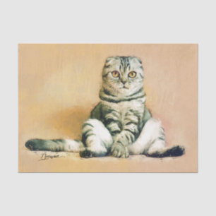 Papier Mousseline Portrait de fixation de chats de pliage écossais