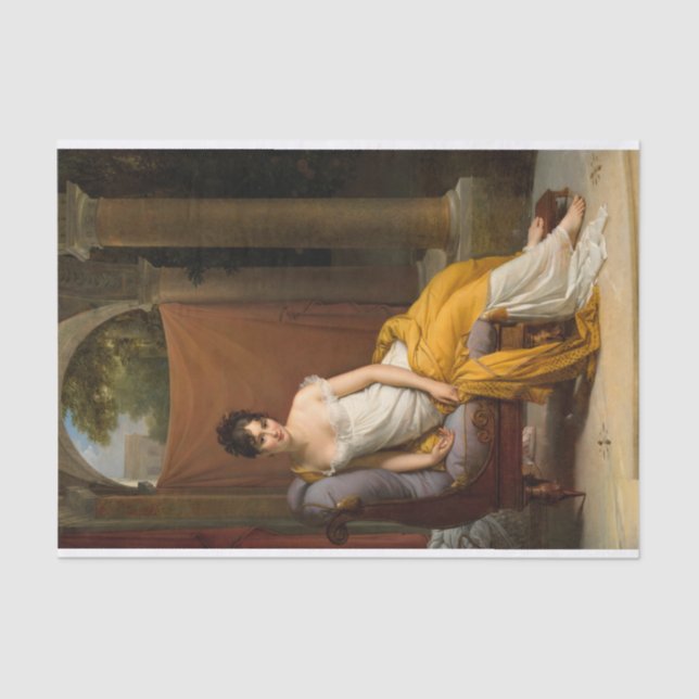 Papier Mousseline Portrait de Juliette Recamier par Francois Gerard (Recto)