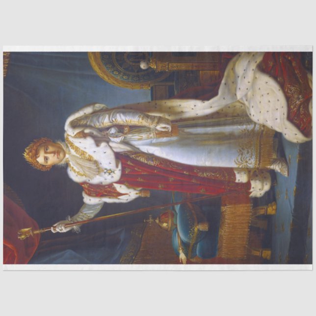 Papier Mousseline Portrait de Napoléon Bonaparte, François Gérard (Recto)