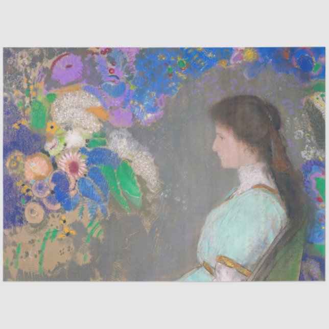 Papier Mousseline Portrait de Violette Heymann, Redon (Recto)