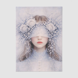 Papier Mousseline Portrait d'hiver de romance gothique douce FJ1R dé