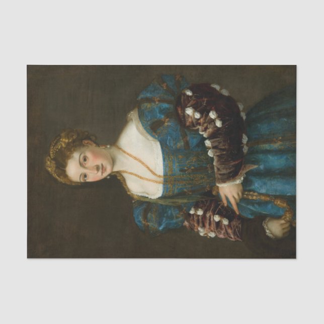 Papier Mousseline Portrait d'une dame La Bella par Titien (Recto)