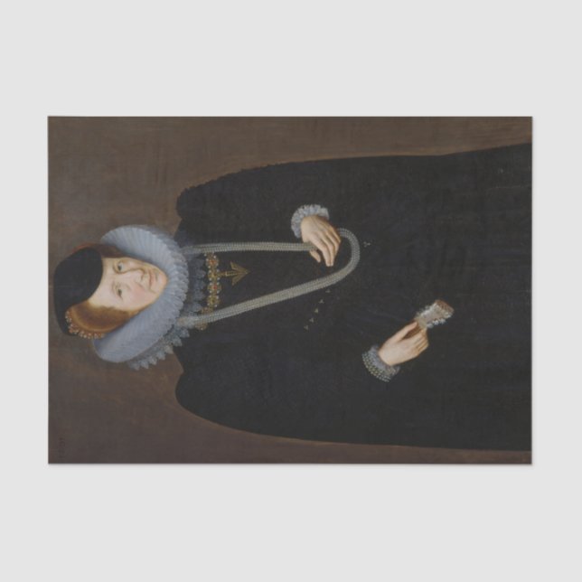 Papier Mousseline Portrait d'une femme, probablement Mary de Scudamo (Recto)