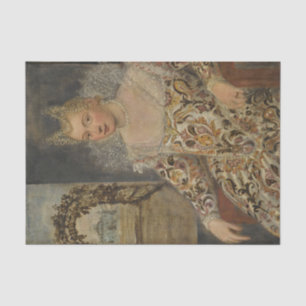 Papier Mousseline Portrait d'une Noble femme par Francesco Montemezz