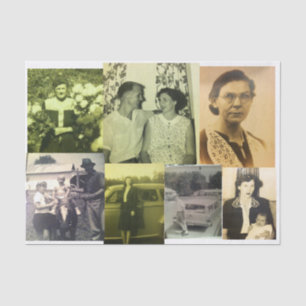 Papier Mousseline portraits de famille des années 60 des années 50