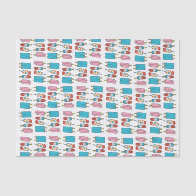 Papier Mousseline Posicles en papier de tissus (Recto)