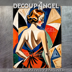 Papier Mousseline Poster Art Déco Vintage des années 1920 #4 - Décou