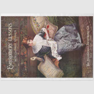 Papier Mousseline Poster Art Nouveau 26 Découpage de couture broderi