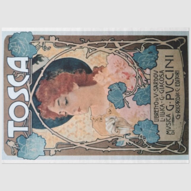 Papier Mousseline Poster Art Nouveau 29 Découpage Femme (Recto)