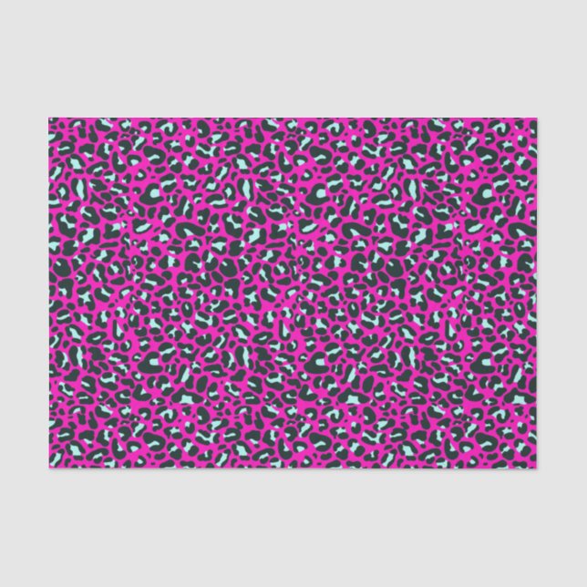Papier Mousseline Poster de animal de Cheetah Leopard rose moderne (Recto)