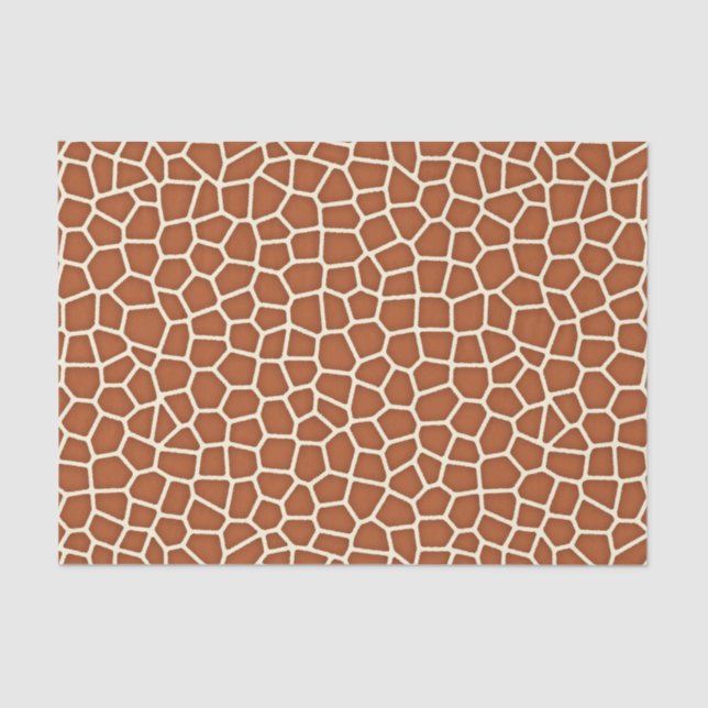Papier Mousseline Poster de animal, Giraffe dans les tons de cuivre  (Recto)