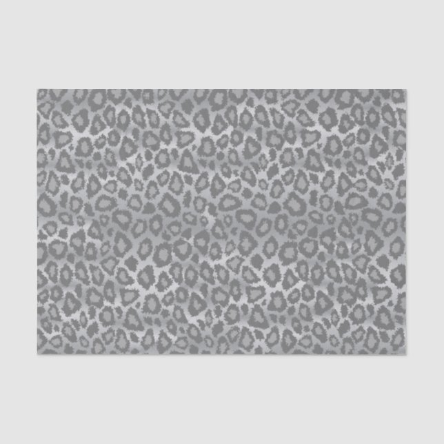 Papier Mousseline Poster de animal léopard gris (Recto)