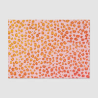Poster de animal Leopard Motif rouge orange cadeau