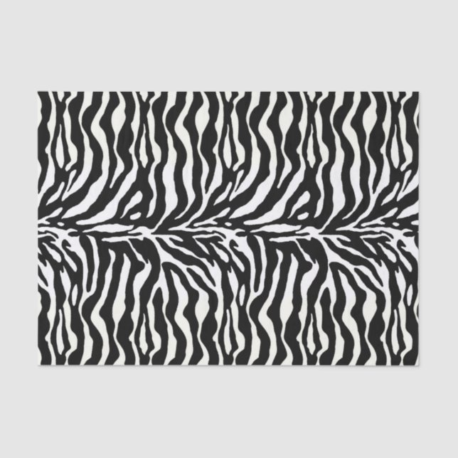 Papier Mousseline Poster de animal, Zèbre en noir et blanc (Recto)