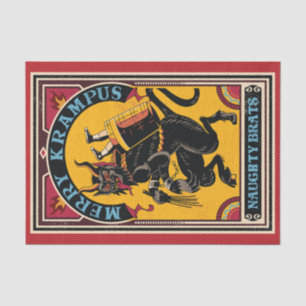 Papier Mousseline Poster de cirque Xmas Merry Krampus Naughty Brats