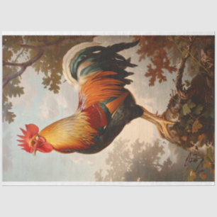 Papier Mousseline Poster de coq majestueux dans une forêt naturelle 