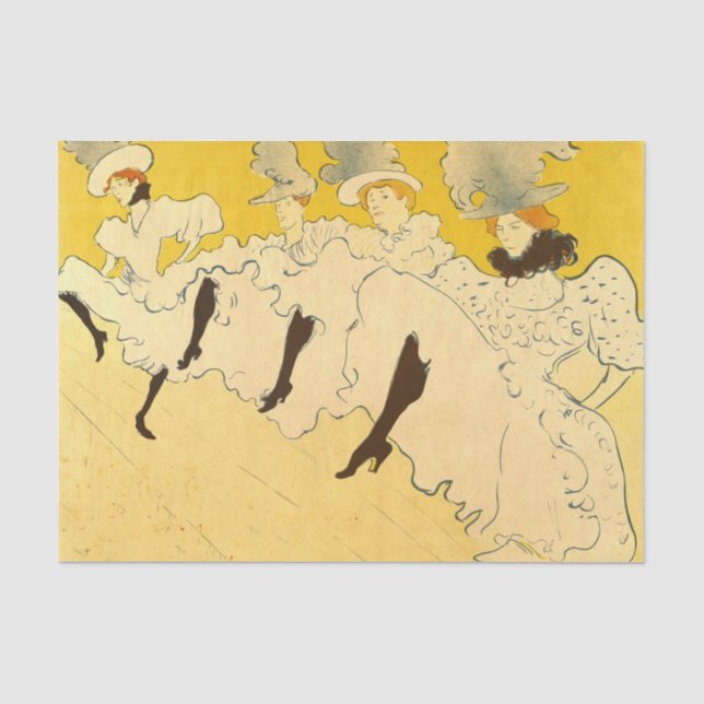 Papier Mousseline Poster de la fille dansante Jaune Toulouse Lautrec (Recto)