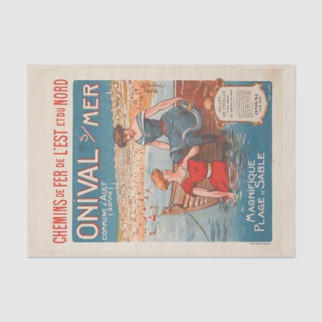 Papier Mousseline Poster Français Travel Seaside Sailor Ladies (Recto)