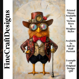 Papier Mousseline Poulet à vapeur anthropomorphique Q9F Découpage