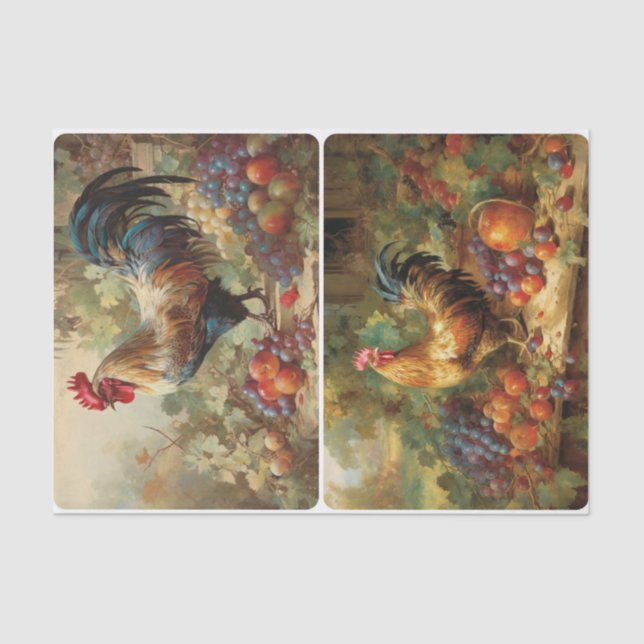 Papier Mousseline Poulets de la vinerie (Recto)