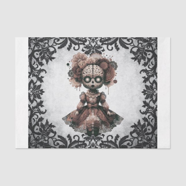Papier Mousseline Poupée de dentelle gothique (Recto)