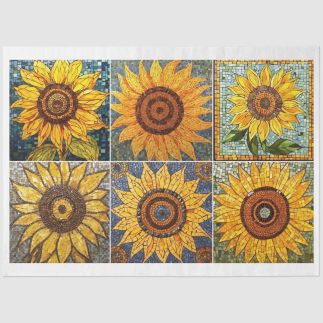 Papier Mousseline Pour Artistes Artistes Artistes Mosaic Tournesol T (Recto)