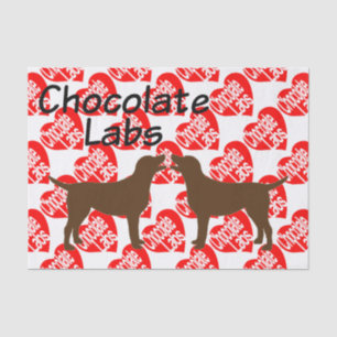 Papier Mousseline Pour l'amour des chiens de laboratoire au chocolat