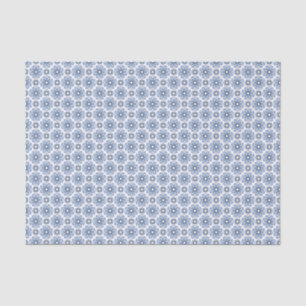 Papier Mousseline Prairie Porcelaine Indigo Disque Frontier Motif
