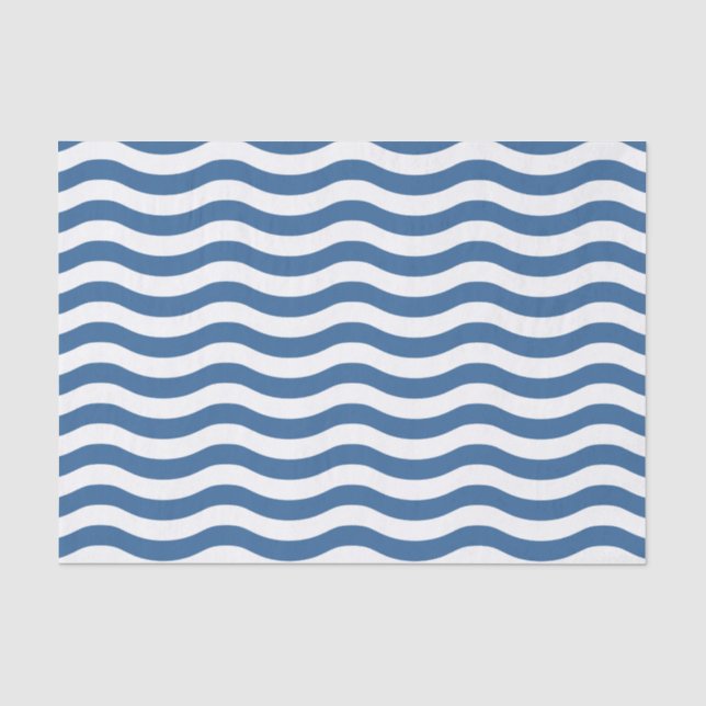 Papier Mousseline Première vague marine élagique rayée (Recto)