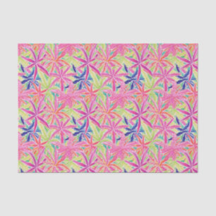 Papier Mousseline Preppy Palm Beach Motif de fleurs tropicales