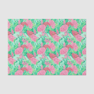 Papier Mousseline Preppy Palm Beach Motif de fleurs tropicales