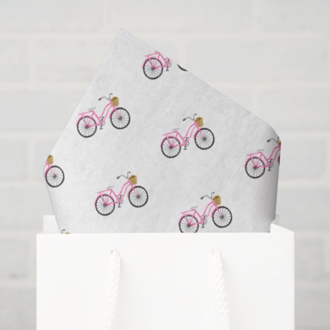Papier Mousseline Preppy Pink Vicycle Summer Fun Vacances Mode (Sac cadeau)
