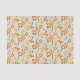Papier Mousseline Pretty retro muted 1970 s flowers