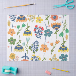 Papier Mousseline Pretty watercolor floral Beautiful colors Pink