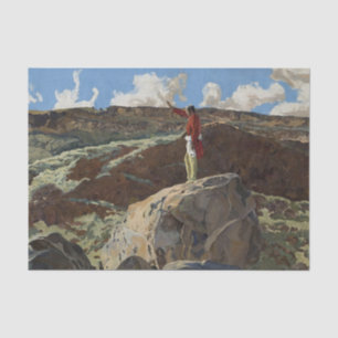 Papier Mousseline "Prière de montagne" Art occidental par Walter Ufe