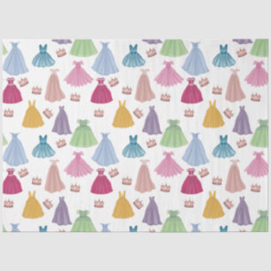 Papier Mousseline Princess Dresses Fairytale Little Girl Motif