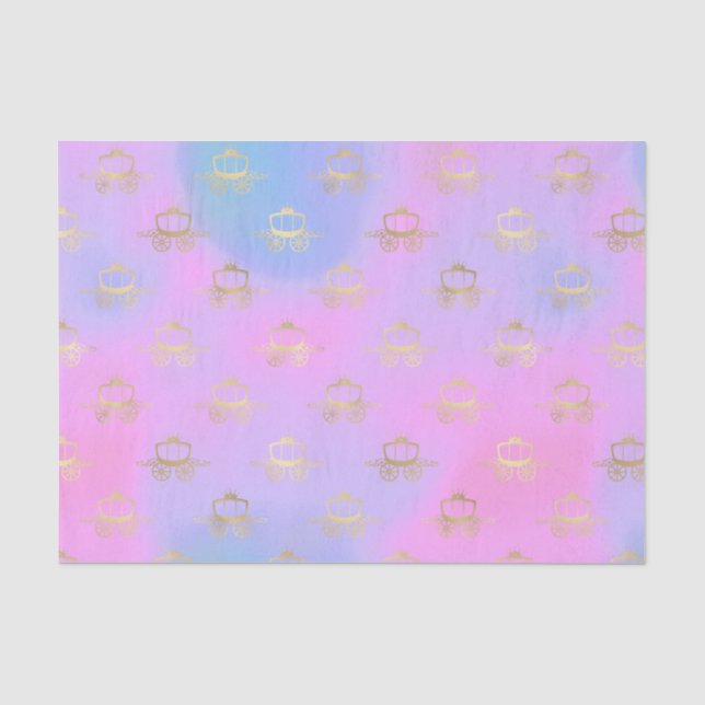 Papier Mousseline Princesse Carriage Pastel  (Recto)
