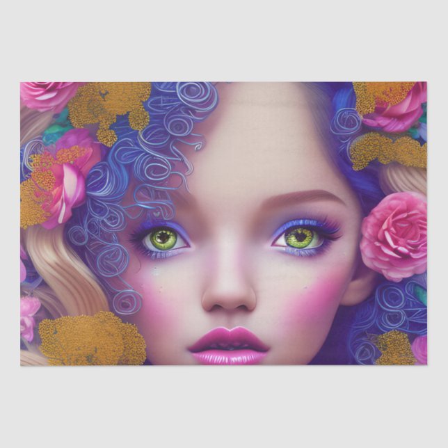 Papier Mousseline Princesse Fleur inspirée par la culture ukrainienn (Recto)